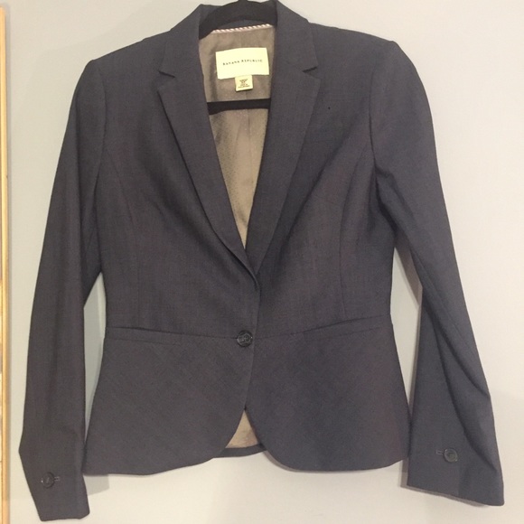 đš Banana Republic Slate Blue Blazer 4P Like New - Picture 6 of 8